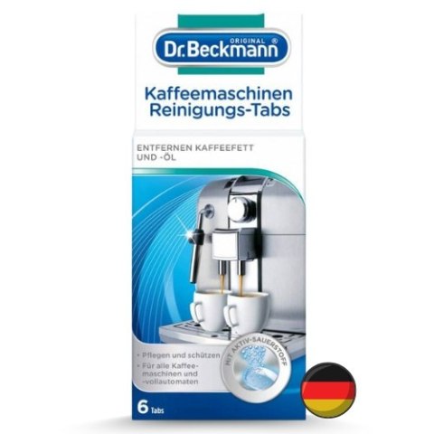 Dr Beckmann Kaffemaschinen Tabletki Odkamieniacz do Czyszczenia Ekspresów do Kawy 6 szt. (Niemcy)