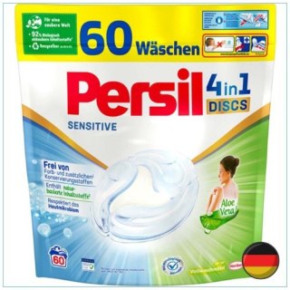 Persil Discs Sensitive Aloe Vera Kapsułki do Prania Białego z Aloesem 60 szt. (Niemcy)