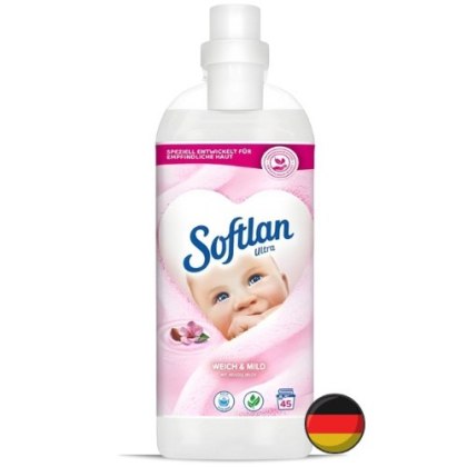 Softlan Weich&Mild Biały Płyn do Płukania Delikatny 45 prań (Niemcy)